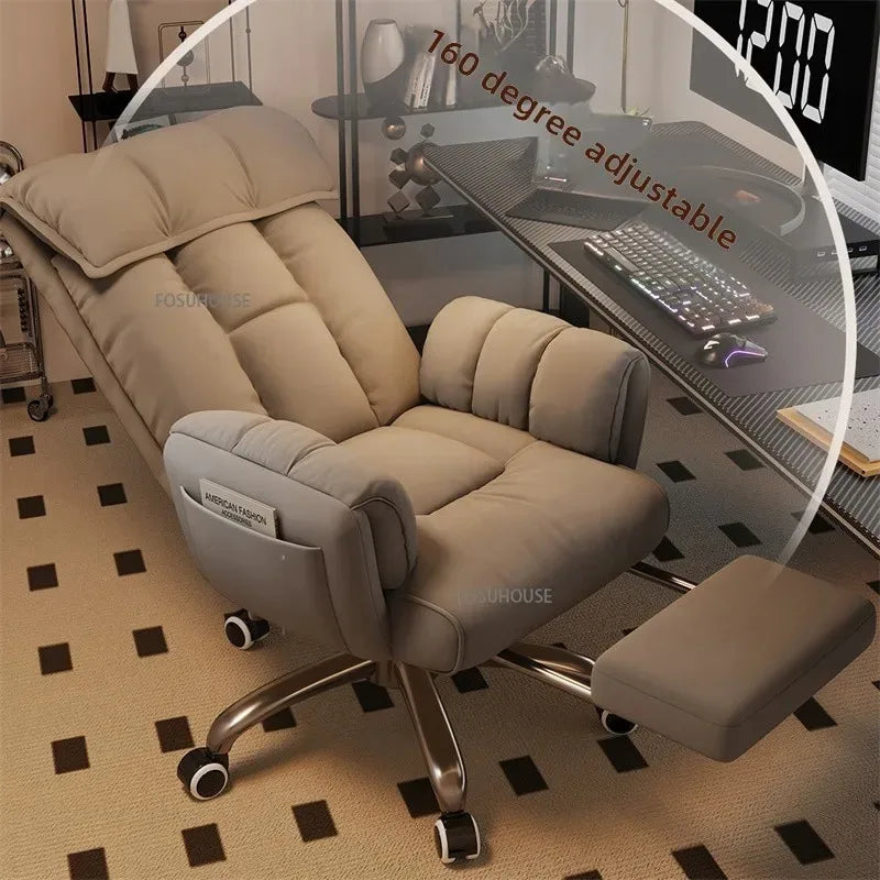 Adjustable Height Computer Chair Comfortable Ergonomic Office Chair Dormitory E-sports Gaming Chair Reclining Backrest Furniture