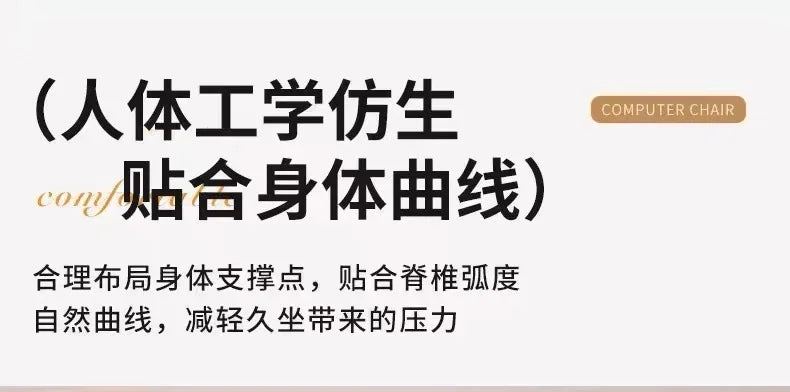 Computer Chair Comfortable and Sedentary Home Office Chair Lifting  Ergonomic  Leisure High-end E-sports