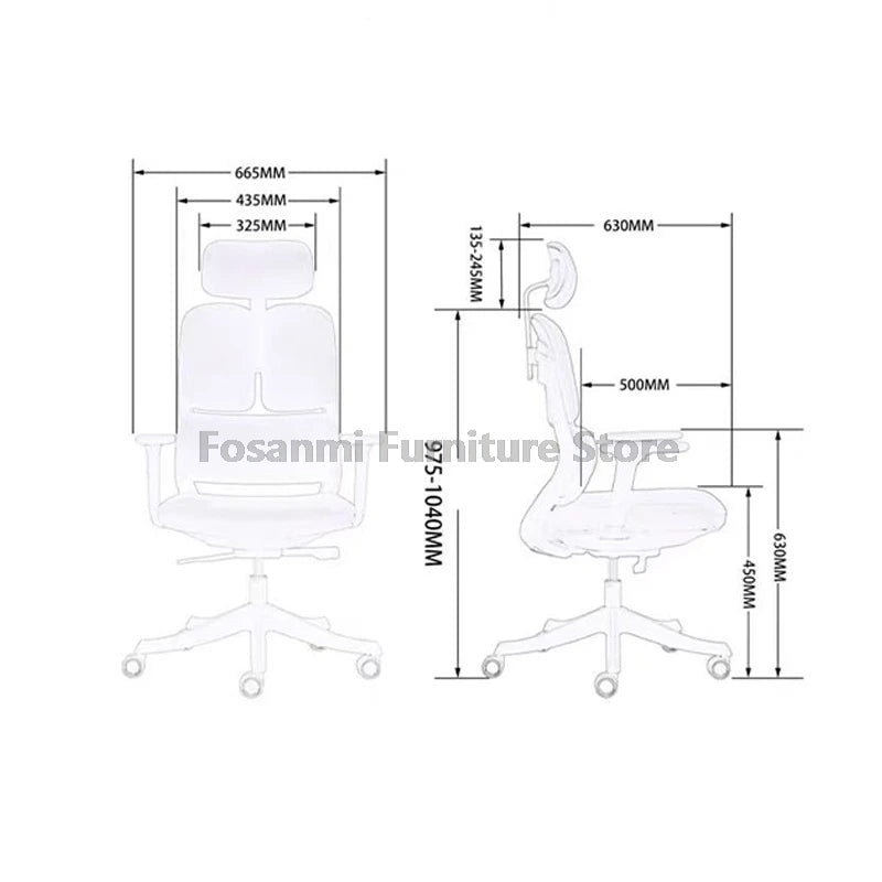 Home Swivel Desk Chair with 3-Section Ergonomic Backrest Comfy Leather Adjustable Seat Deepth Office Chair Gaming Computer Chair
