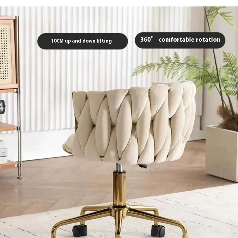 Home Girls Bedroom Makeup Chair, Comfortable for Long Periods of Time Grace Living Room Backrest Lift Swivel Chair JQM Furniture