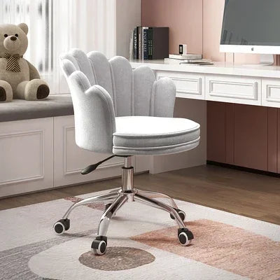 Nordic Female Anchor Chair Rotatable Home Office Chair Lovely Pink Bedroom Desk Chair with Adjustable Lift Stylish Furniture