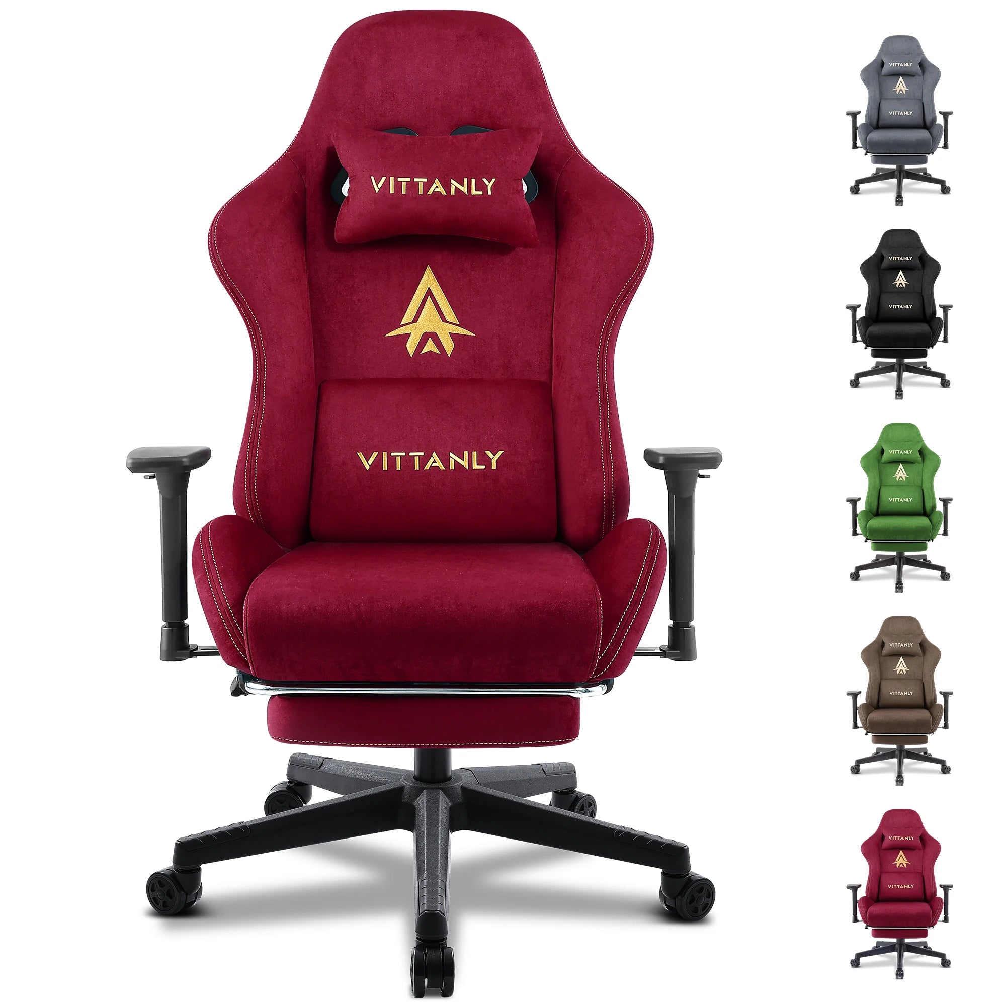 Ergonomic Red Gaming chair for Adults Indoor PC Computer Chair Racing Office Chair Suede Leather Height Adjustable Swivel Chair