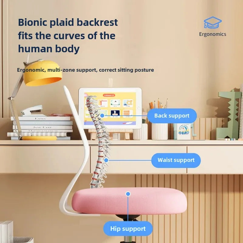 Mesh Task Chair 2024 Edition Pink Office Chair with Plush Padded Seat Swivel Adjustable Desk Chair Ergonomic Office Chair