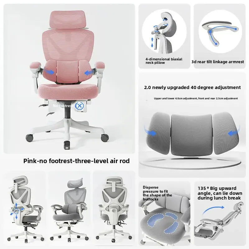 Comfortable Ergonomic Chair for Home Office Gaming with Lumbar Support Recline