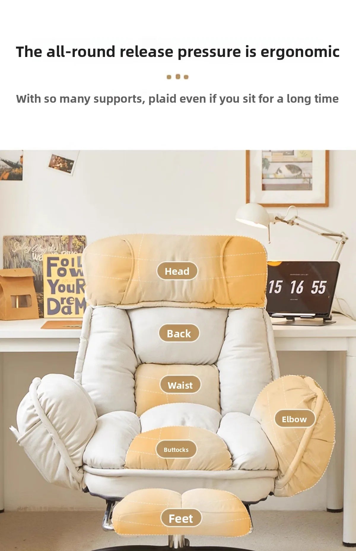 Computer Chair,bedroom,lazy Leisure Chair,comfortable Sitting Chair,office Chairs,backrest That Can Be Reclined,e-sports Chairs