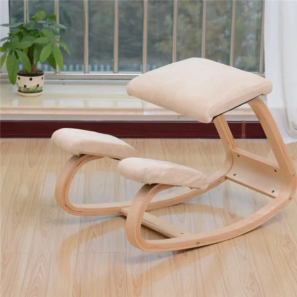 Ergonomic Kneeling Posture Computer Chair Original Home Office Furniture Computer Chair Ergonomic Rocking Wooden Kneeling Chair