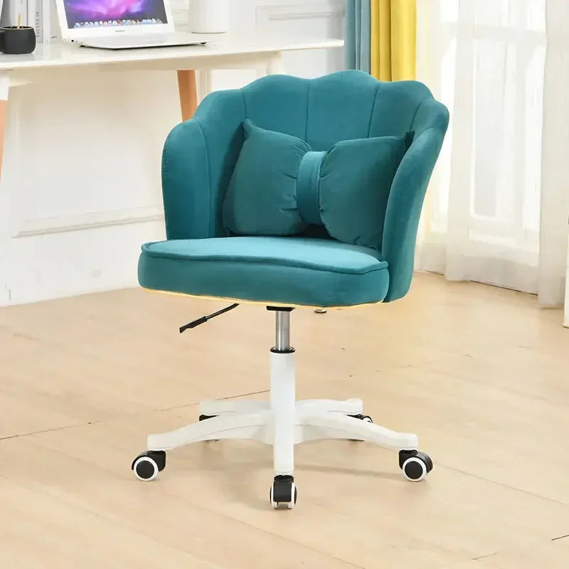 Floor Chair Home Computer Chair Back Bedroom Swivel Chair Comfortable Sedentary Girls Makeup Chair Dormitory Student Seat