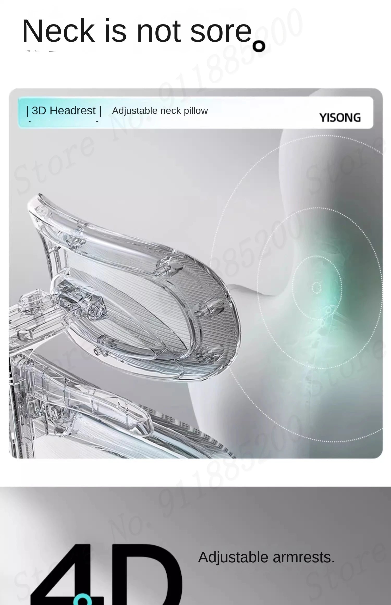 Ergonomic Computer Chair Home Office Lumbar Support Gaming chair Reclining Latex seat Breathable Mesh 4D Adjustable Armrest