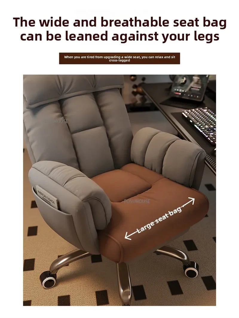 Adjustable Height Computer Chair Comfortable Ergonomic Office Chair Dormitory E-sports Gaming Chair Reclining Backrest Furniture