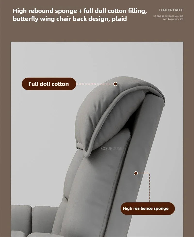 Adjustable Height Computer Chair Comfortable Ergonomic Office Chair Dormitory E-sports Gaming Chair Reclining Backrest Furniture