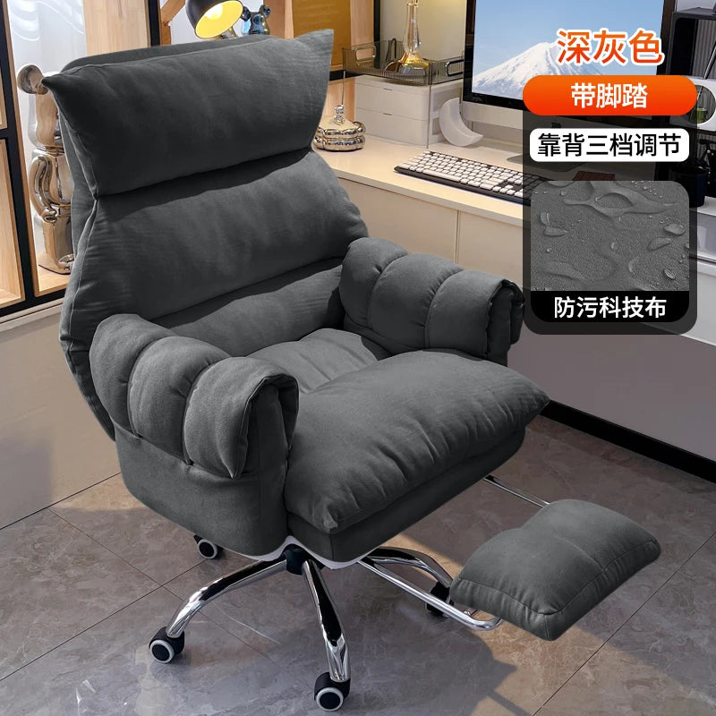 Modern Velour Office Chairs Footrest Adjustable Arm Gaming Recliner Office Chairs Ergonomic Comfy Cadeira Gamer Furniture