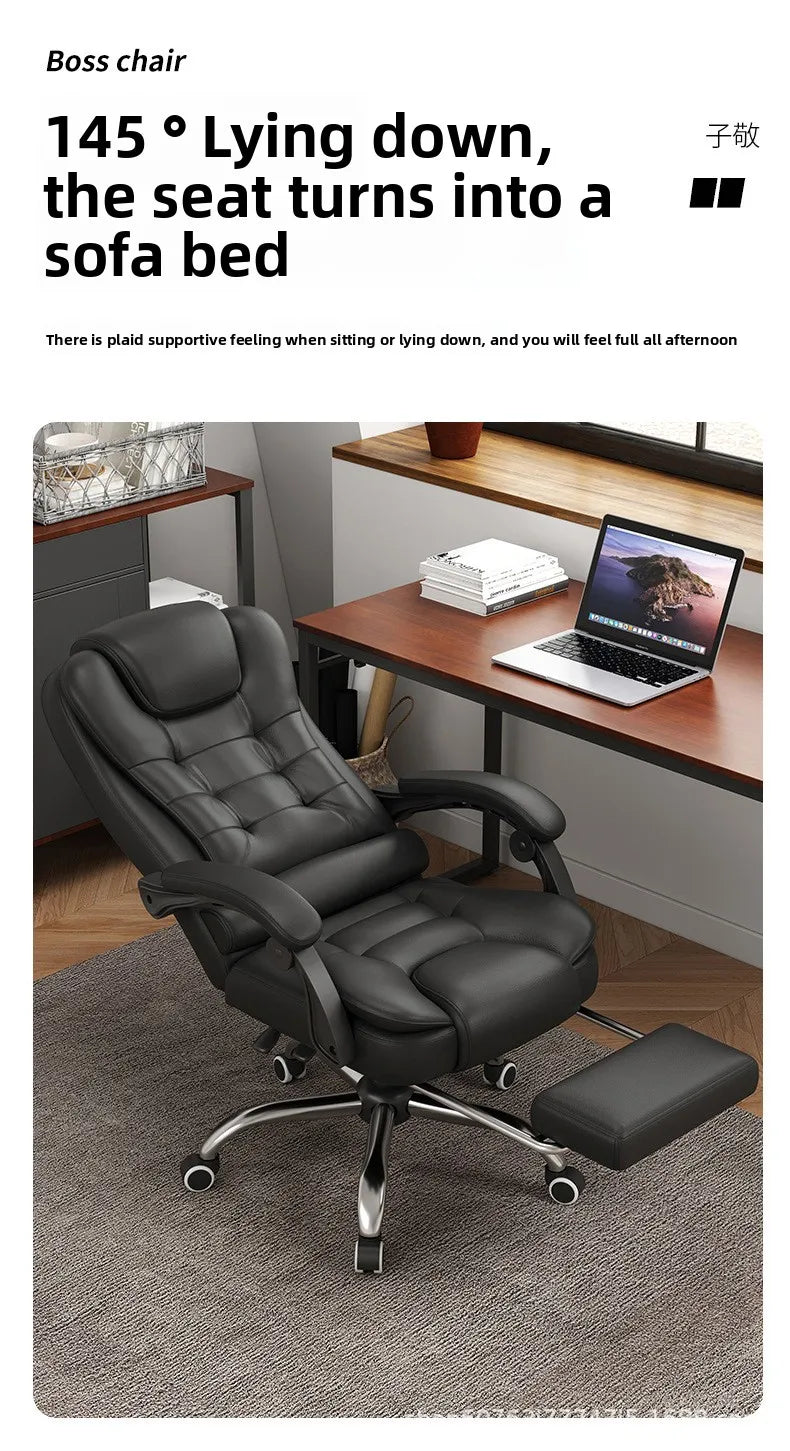 Computer chair Household comfortable boss chair Lifting swivel chair Recumbent back office chair