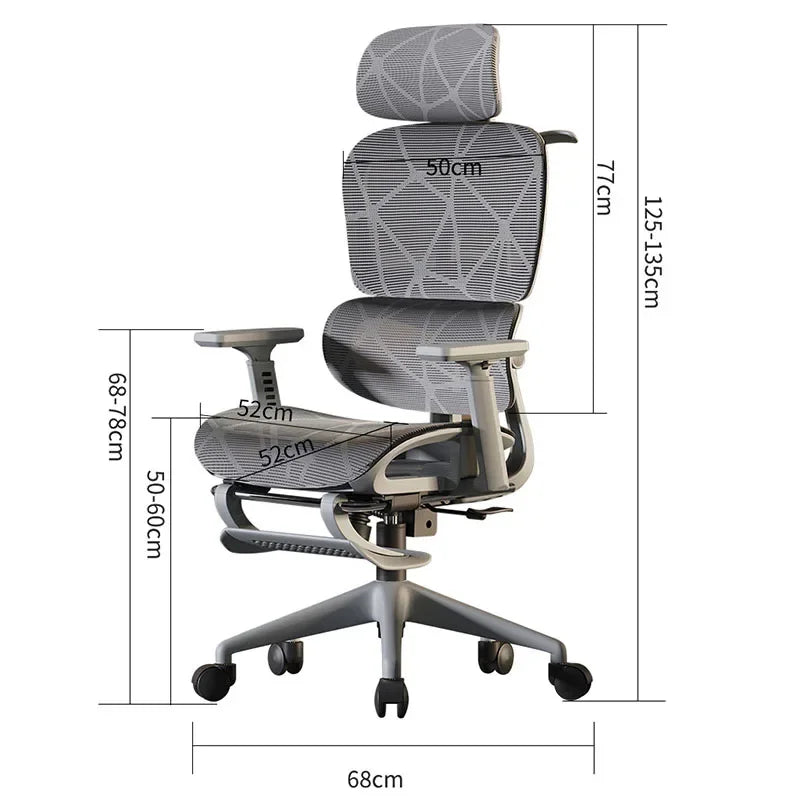 Ergonomic Office Chair Big and Tall Mesh Chair with Lumbar Support 3D armrest 215° Rotation Computer Chair for Work Gaming
