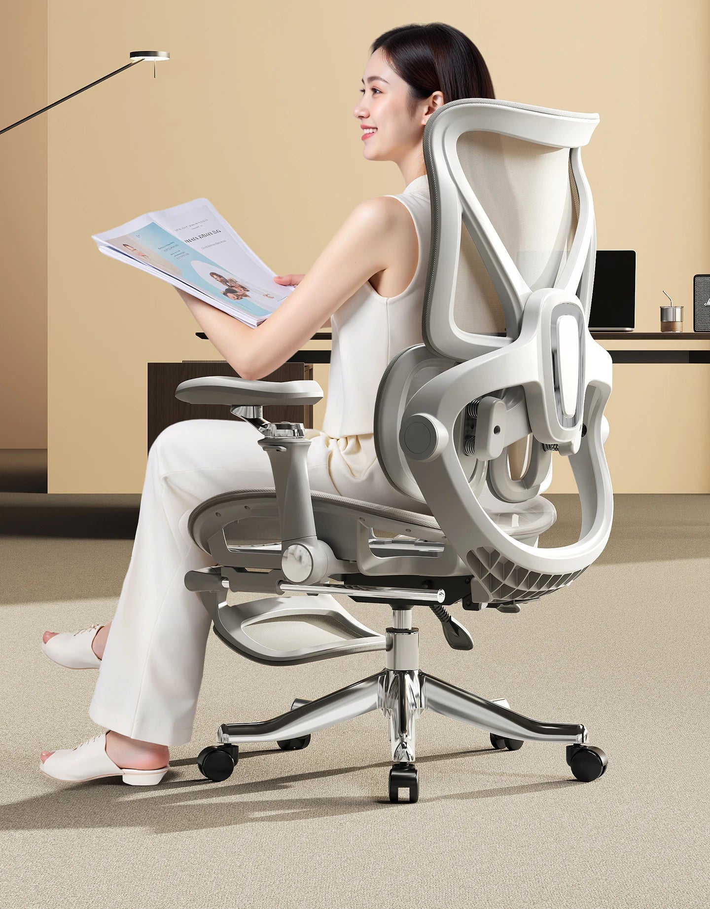 Ergonomic Chair for Long Sitting Comfort Office Computer Chair with Lumbar Support Gaming Chair for Home