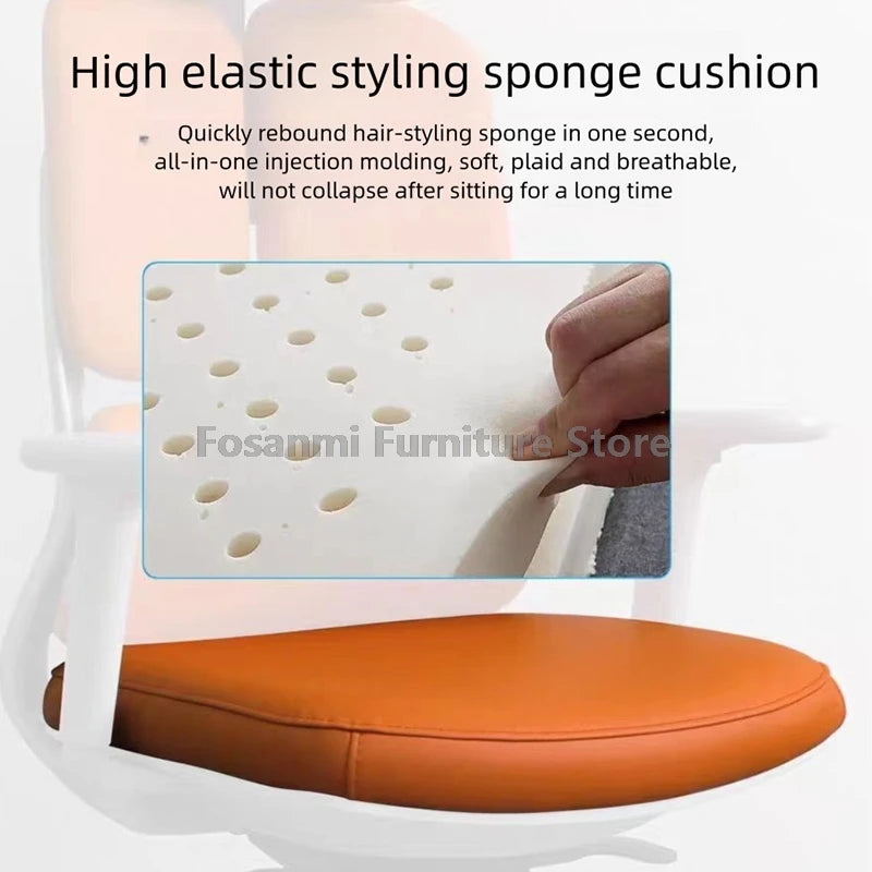 Home Swivel Desk Chair with 3-Section Ergonomic Backrest Comfy Leather Adjustable Seat Deepth Office Chair Gaming Computer Chair