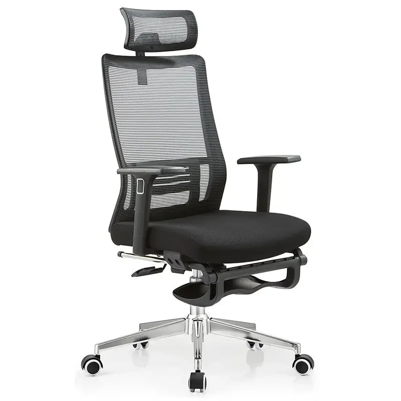 UVR Gaming Computer Chair Sedentary Not Tired Mesh Staff Chair Lift Rotating Reclining Boss Chair with Footrest Office Chair