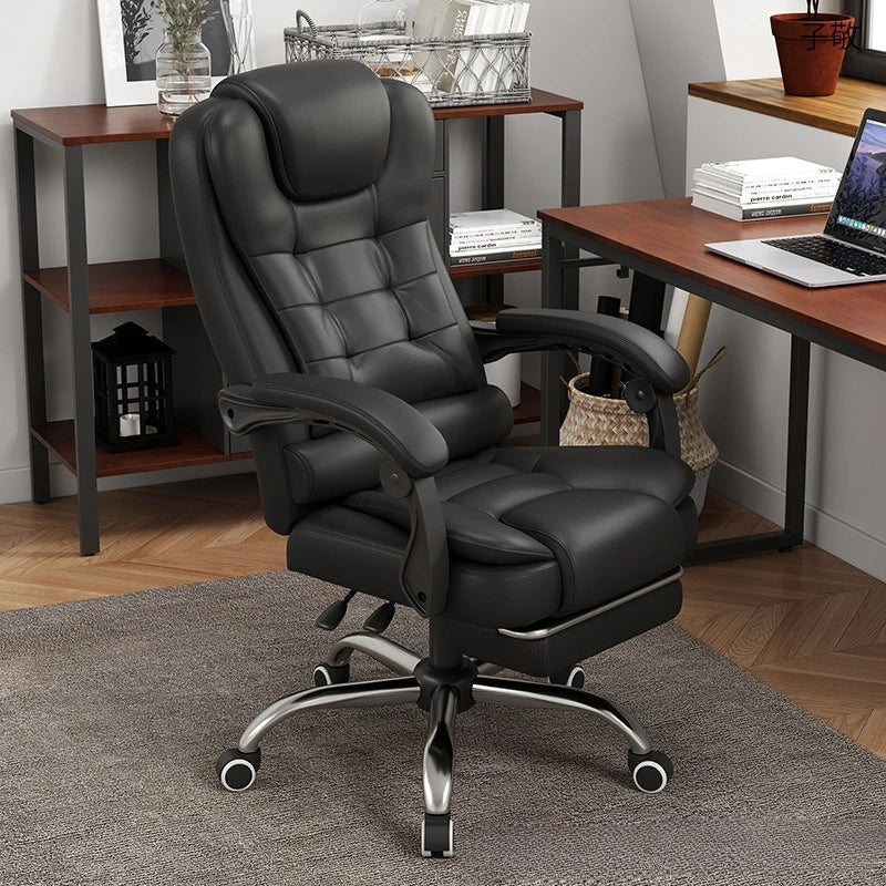 Computer chair Household comfortable boss chair Lifting swivel chair Recumbent back office chair