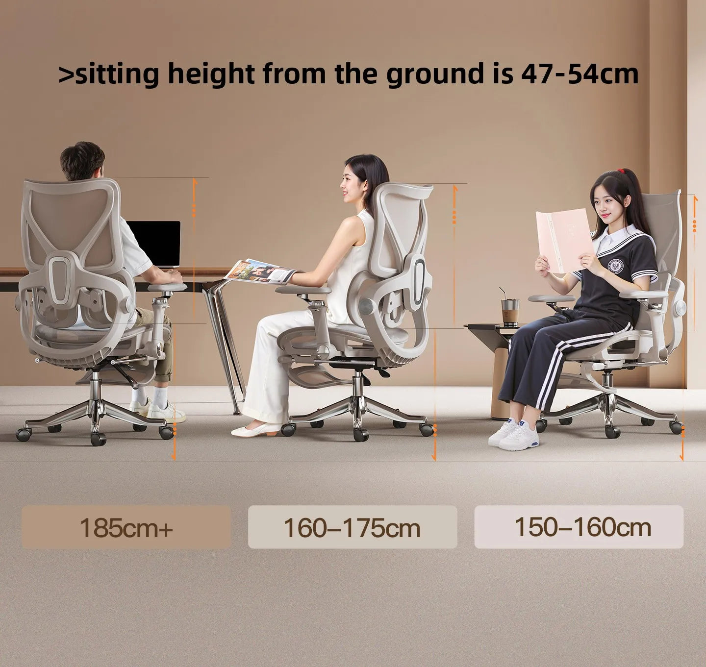 Ergonomic Chair for Long Sitting Comfort Office Computer Chair with Lumbar Support Gaming Chair for Home