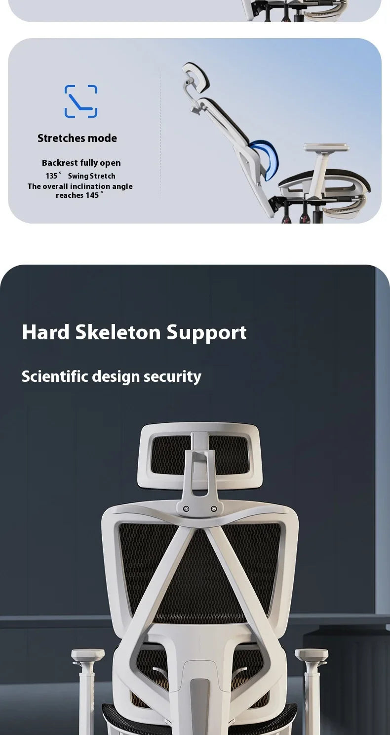 Ergonomic Chair Dresser Back Support Computer Gaming Chairs Wheels Massage Foot Rest Adjustable Sedia Da Ufficio Furniture