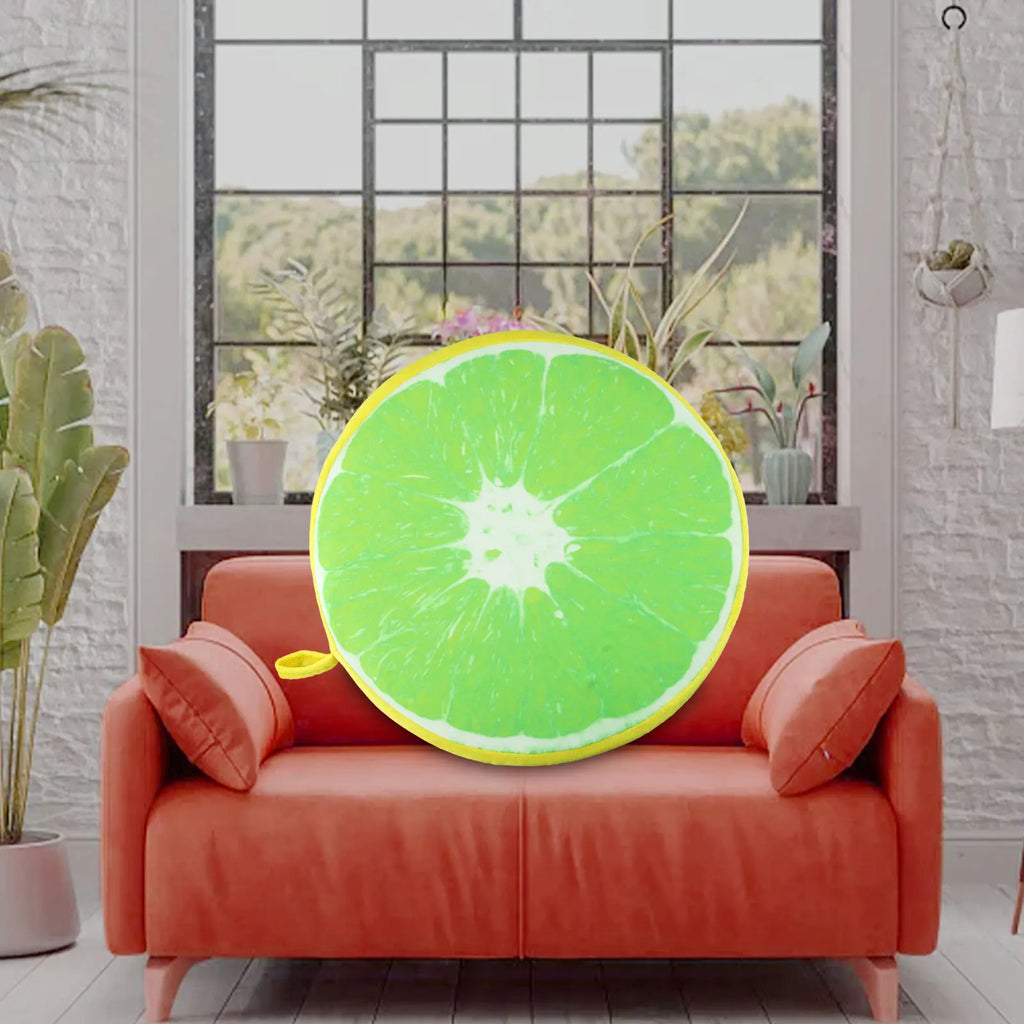 Cartoon Fruits Print Round Bar Chair Cushion Cover Anti-Slip Seat Cushion Slipcover Soft Stool Cushion Covers Slipcover