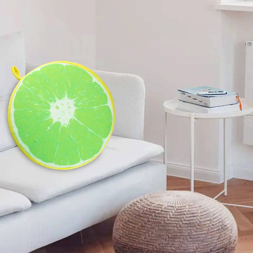 Cartoon Fruits Print Round Bar Chair Cushion Cover Anti-Slip Seat Cushion Slipcover Soft Stool Cushion Covers Slipcover