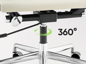 White Mid Back Genuine Leather Swivel Chairs Ergonomic Office Chair Adjustable Swivel Leather Gaming Chair Ribbed Office Chair