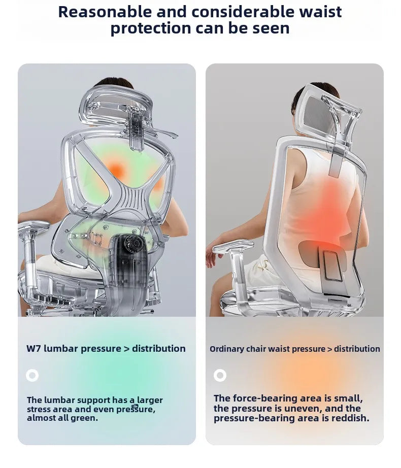 Adjustable Ergonomic Chair with Lumbar Support, Comfortable Gaming Chair for Home and Office, Reclining Office Chair