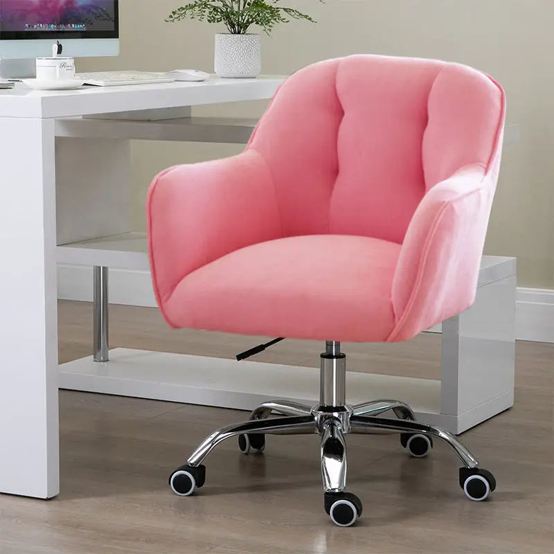 MOMO Scandinavian Simple Small Computer Chair Sedentary Fabric Backrest Chair Study Office Swivel Chair Can Lift Household Chair