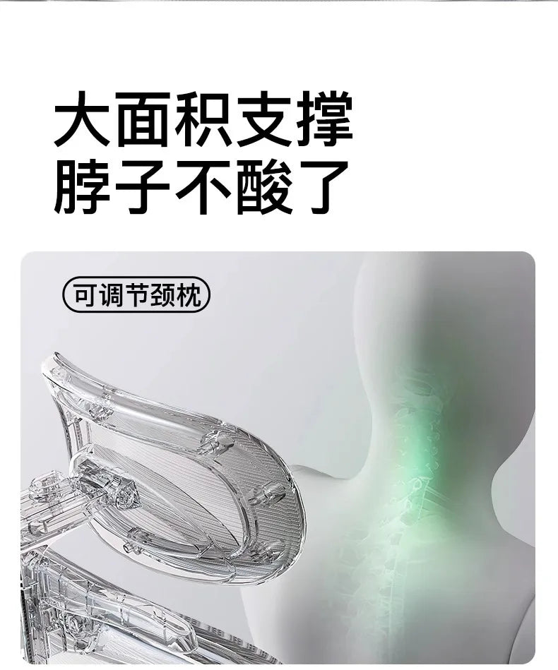 Gaming Chair Footrest Adjustable Office Ergonomic 3D Lumbar Design Breathable Mesh Layered Sponge Silla De Escritorio