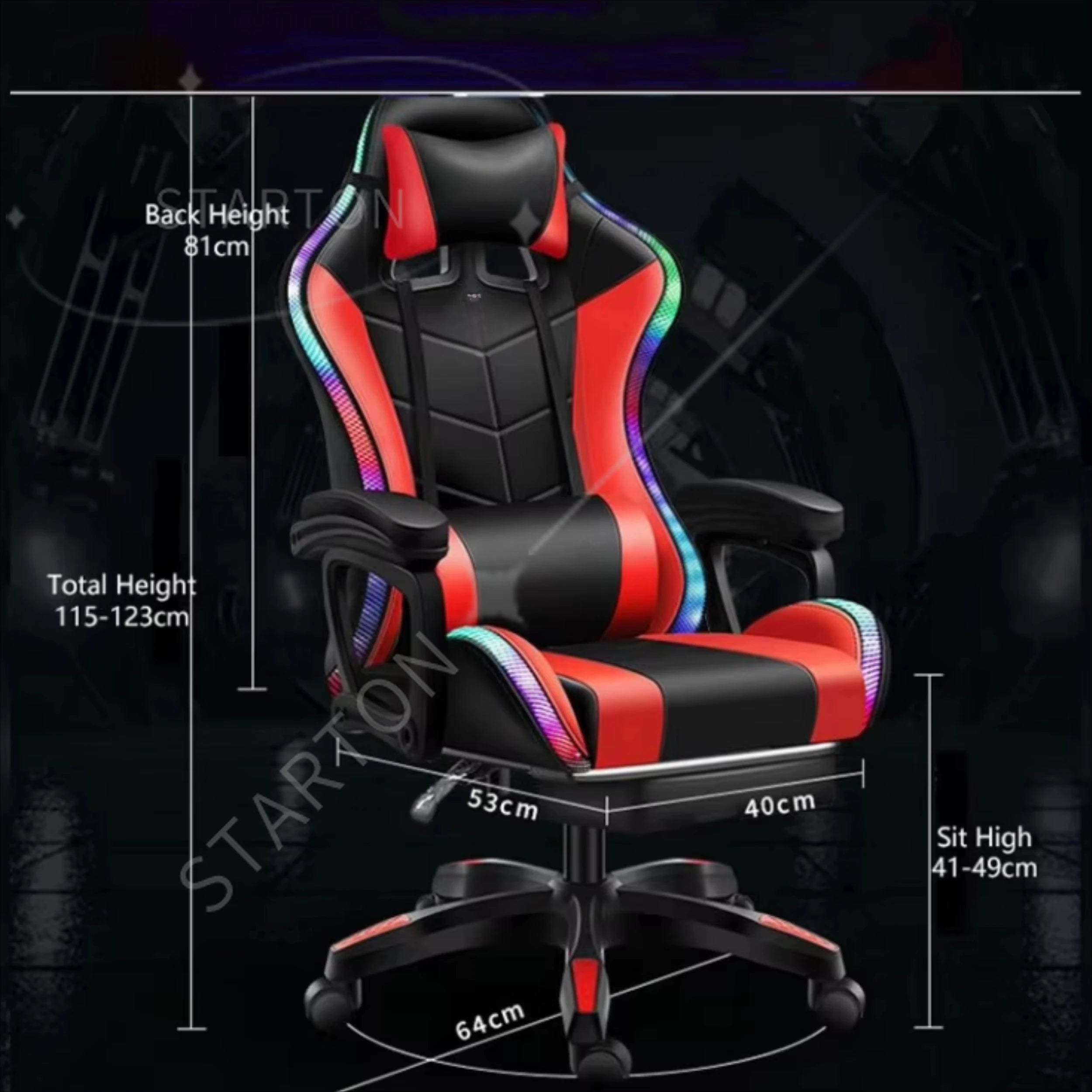 Fast Shipping Silla Gamer Cheap Computer Gaming Chair Computer Adjustable Racing Gaming Chair with RGB and Massage