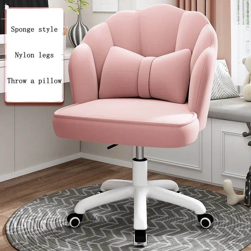 Floor Chair Home Computer Chair Back Bedroom Swivel Chair Comfortable Sedentary Girls Makeup Chair Dormitory Student Seat