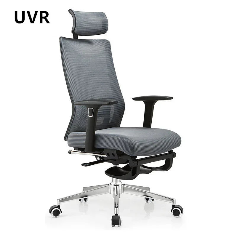 UVR Gaming Computer Chair Sedentary Not Tired Mesh Staff Chair Lift Rotating Reclining Boss Chair with Footrest Office Chair