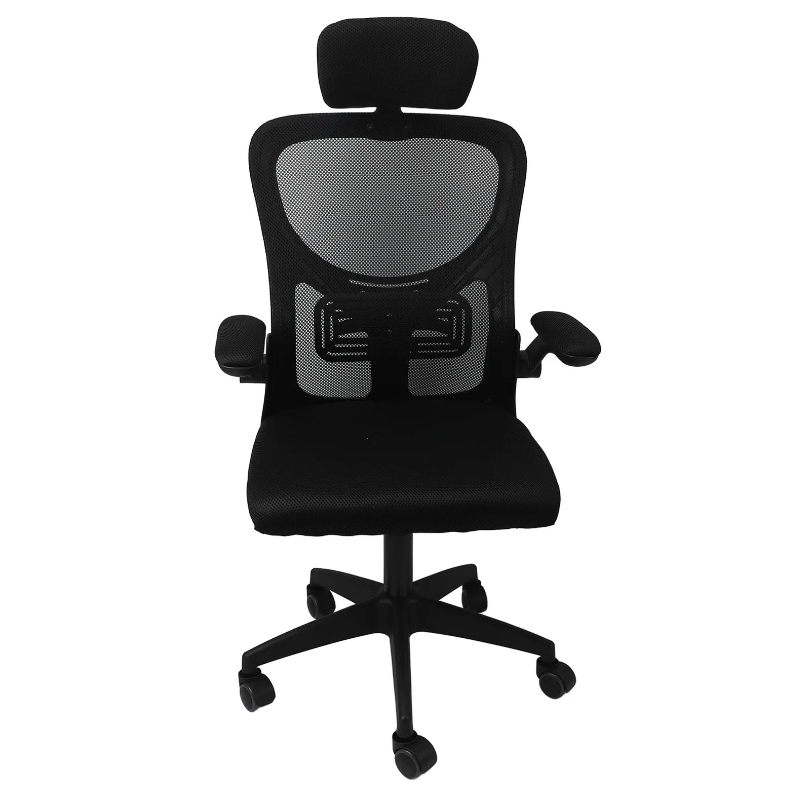 Computer Desk Chair 330.7lb Load Capacity 90 Degree Rotating Armrests Breathable  Chair with 5 Wheels for Home