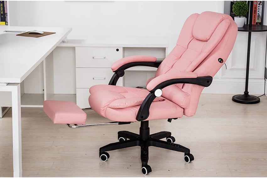 Office Boss Chair Ergonomic Computer Gaming Chair Internet Cafe Seat Household Reclining Seven-point massage Chair With Footrest