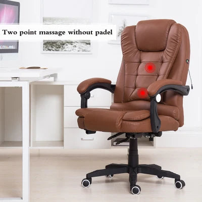 Office Boss Chair Ergonomic Computer Gaming Chair Internet Cafe Seat Household Reclining Seven-point massage Chair With Footrest