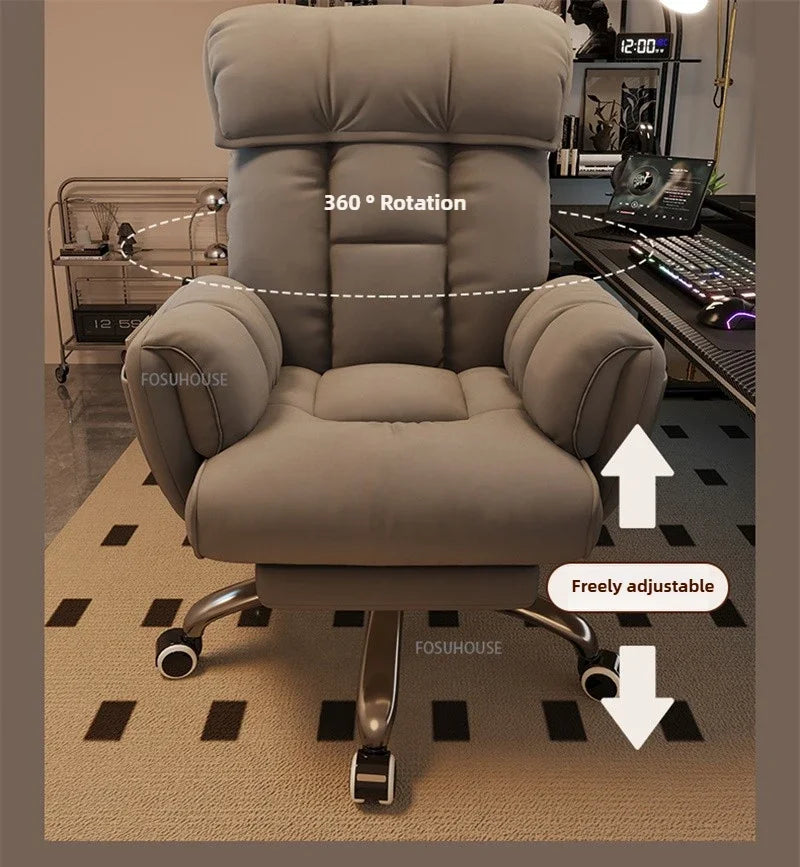 Adjustable Height Computer Chair Comfortable Ergonomic Office Chair Dormitory E-sports Gaming Chair Reclining Backrest Furniture