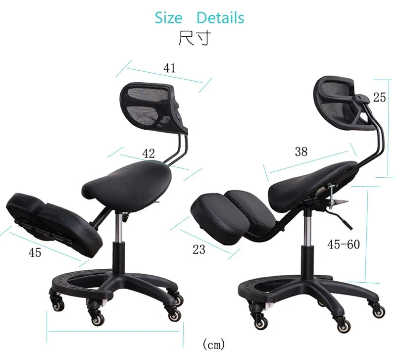 Ergonomic Kneeling Chair for Home Office Swivel Lift Student Study Stool Computer Task Chair to Improve Sitting Posture