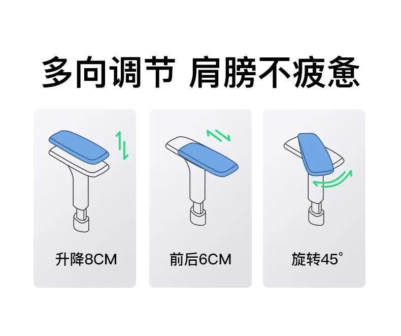 Gaming Chair Footrest Adjustable Office Ergonomic 3D Lumbar Design Breathable Mesh Layered Sponge Silla De Escritorio