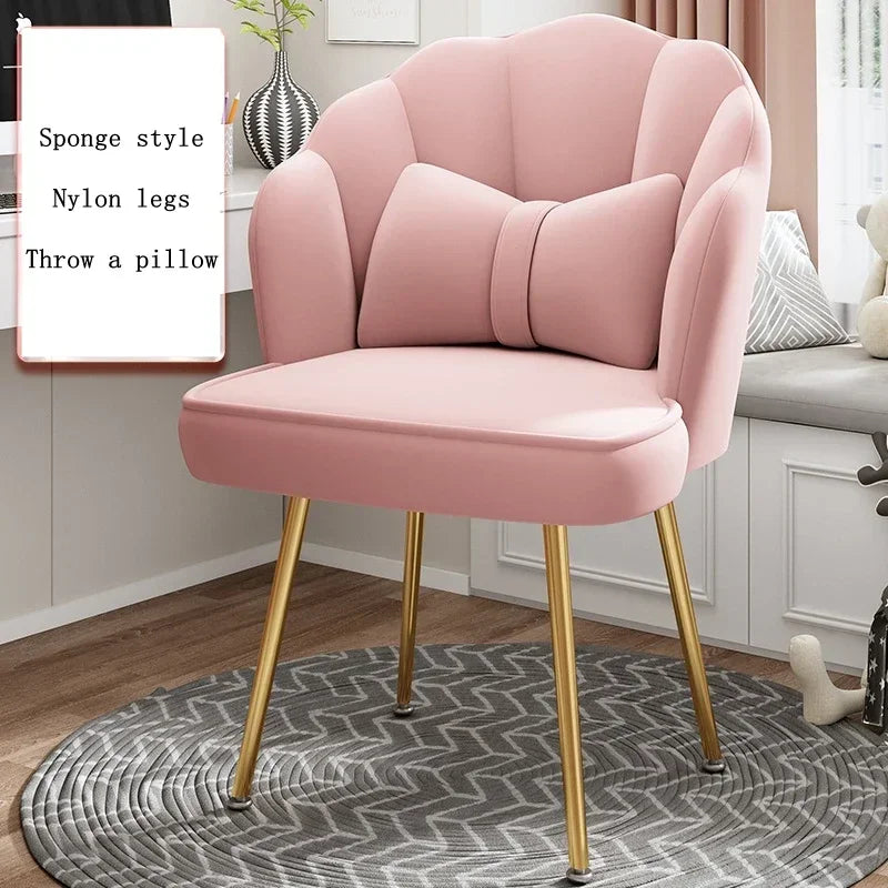 Floor Chair Home Computer Chair Back Bedroom Swivel Chair Comfortable Sedentary Girls Makeup Chair Dormitory Student Seat