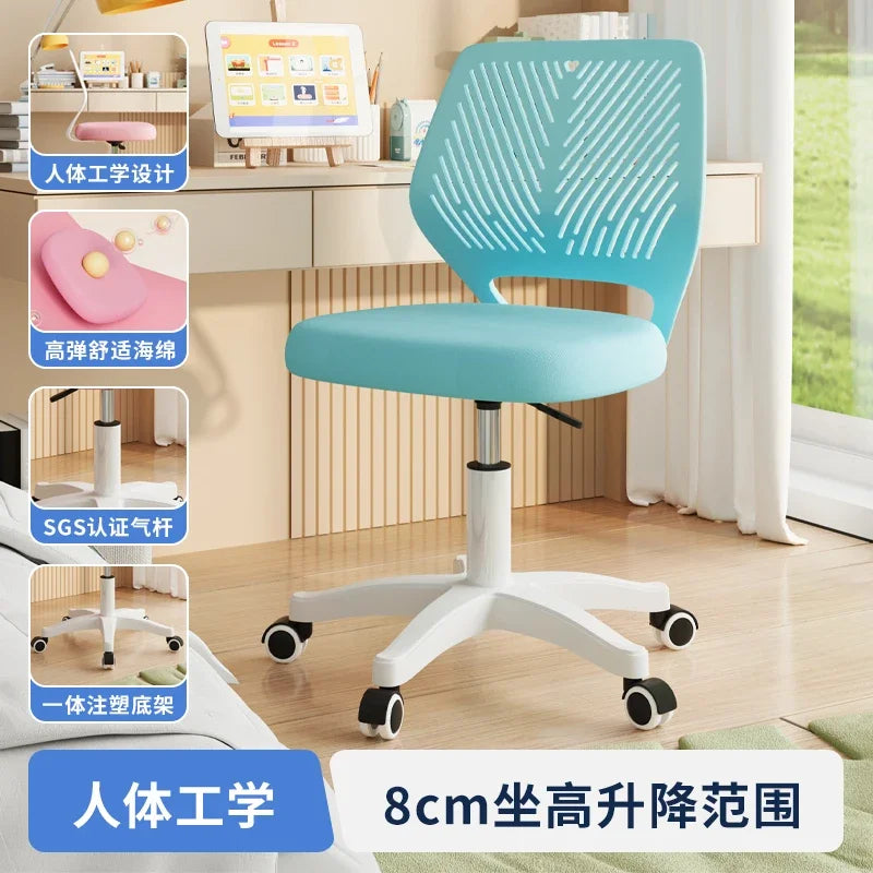 Mesh Task Chair 2024 Edition Pink Office Chair with Plush Padded Seat Swivel Adjustable Desk Chair Ergonomic Office Chair