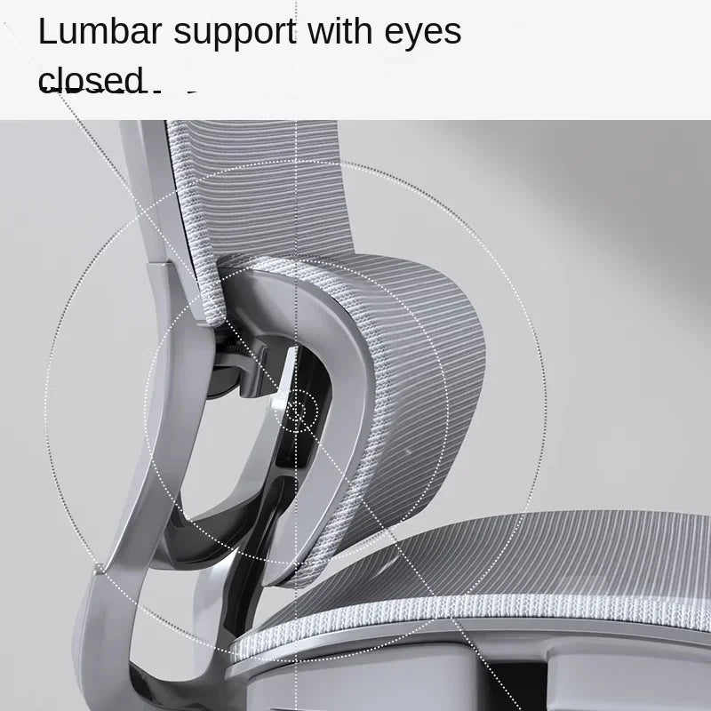 Adjustable Ergonomic Office Chair with Lumbar Support, Breathable Mesh Back, Soft Seat, and Tilt Function for Extended Sitting