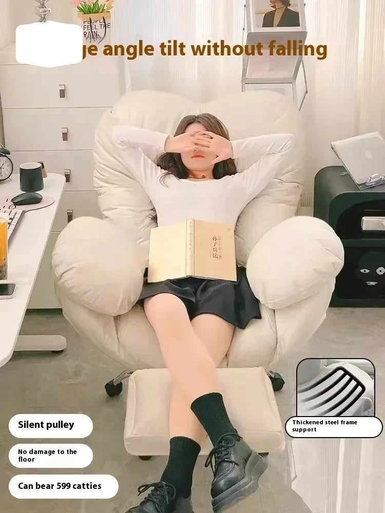 Computer Sofa Chair, Home Comfortable Sedentary Backrest Desk Chair, Anchor Live Broadcast Chair, Bedroom Office Chair Fauteuil
