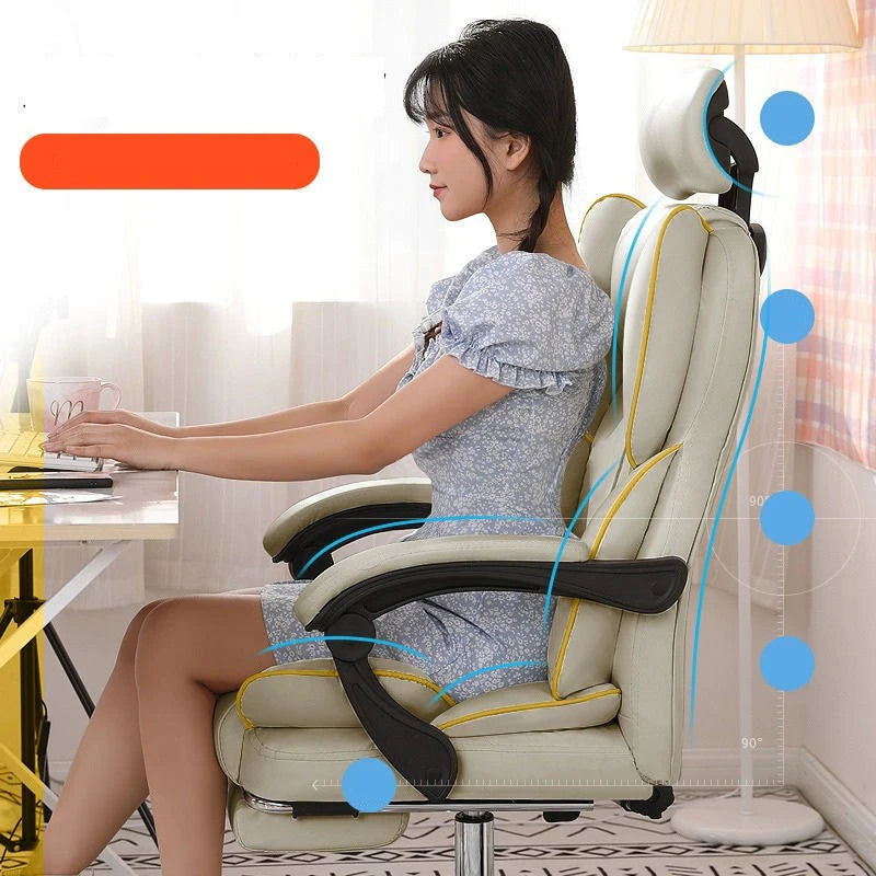 Ergonomic Gaming Chair Office Chair Adjustable Backrest Headrest Sedentary Not Tired Chaise Bureau Household Office Supplies