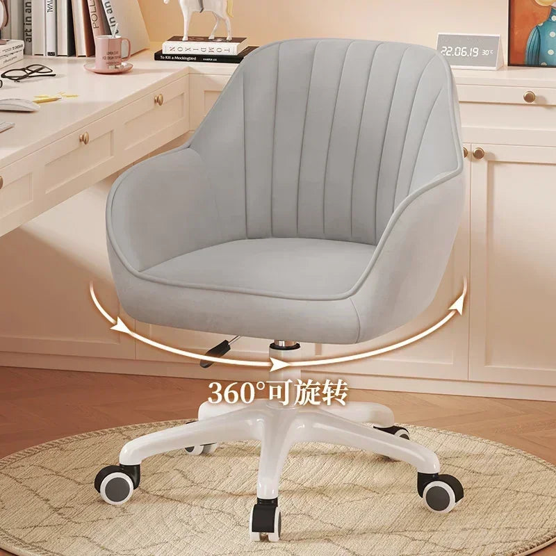 Prolonged Sitting Chair Comfortable Computer Seat Leather Backrest Chair Makeup Stool for Dormitory Study Versatile Seating