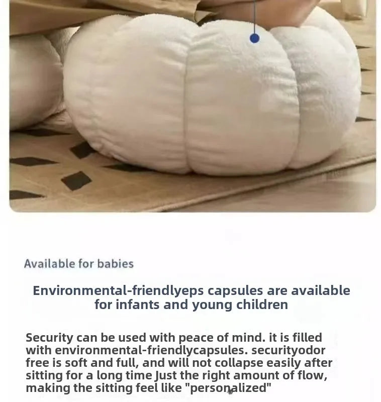 Fashionable and high-end Nordic style lazy pumpkin shaped small-sized single person reclining tatami sofa chair for leisure