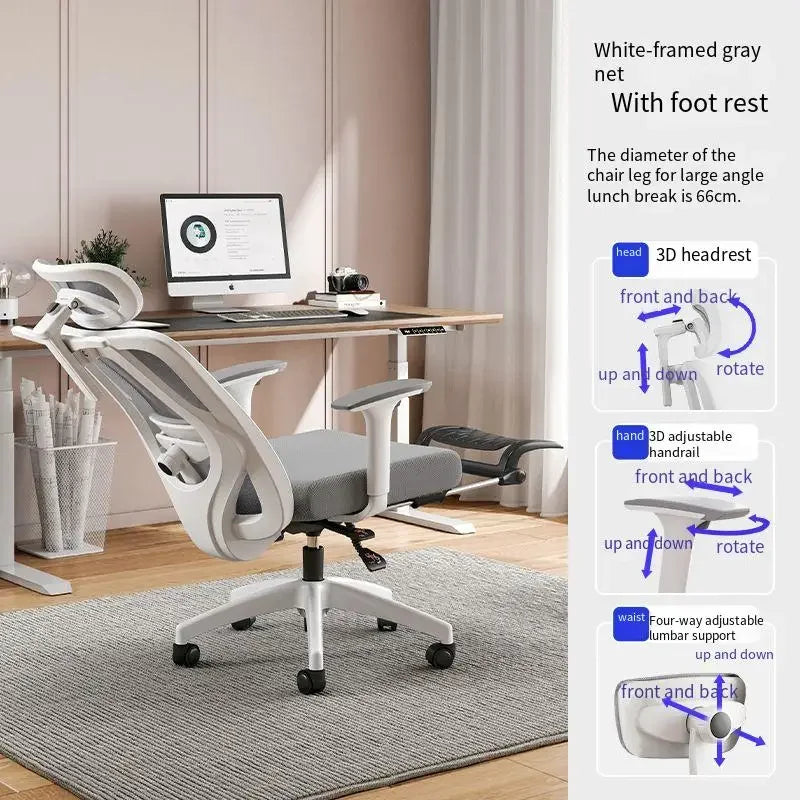 UVR Gaming Computer Chair Sitting Comfort Reclining Boss Chair Breathable Mesh Staff Chair Ergonomic Design Office Chair