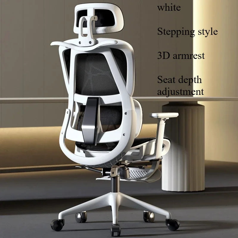 Ergonomic Office Chair Gaming Computer 3D Armchair Armrests Headrest Chair Lift High Back Sillas Gaming Foot Pedals Furniture