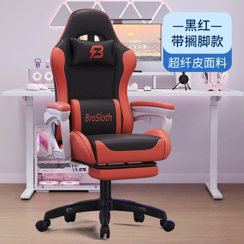 Gaming Chair Office Chair Ergonomic PU Leather Computer Desk Chair with Headrest and Lumbar Support Game Chairs Racing Chair