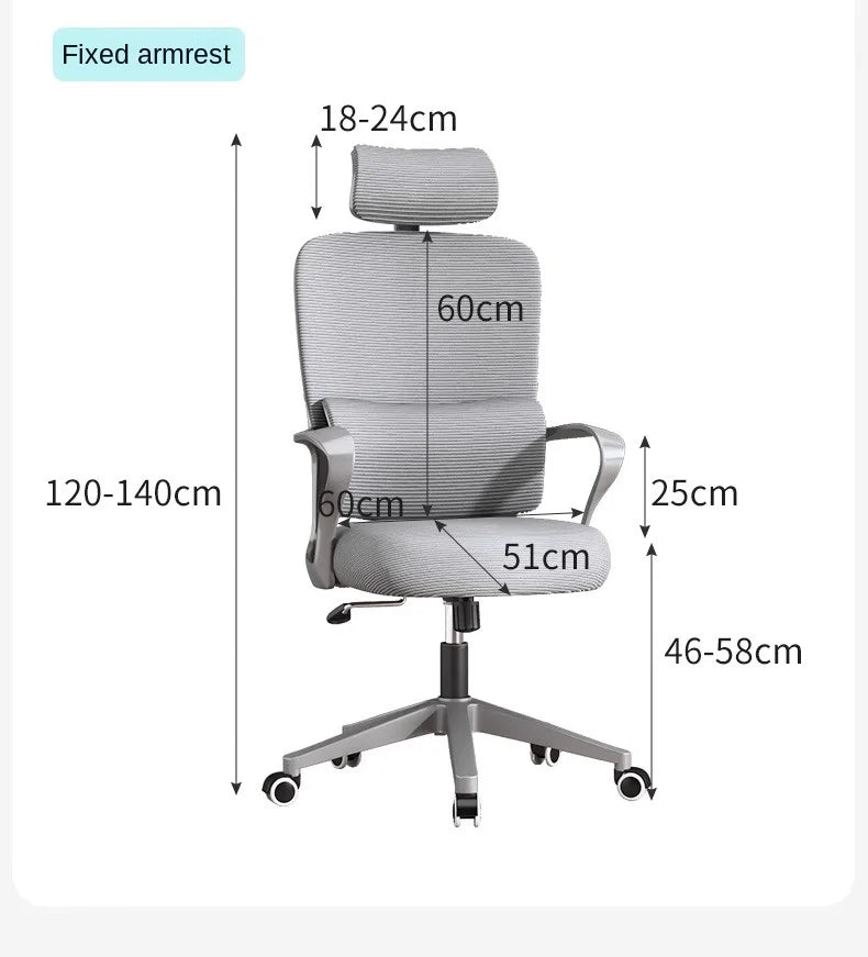 Adjustable Ergonomic Office Chair with Lumbar Support, Breathable Mesh Back, Soft Seat, and Tilt Function for Extended Sitting