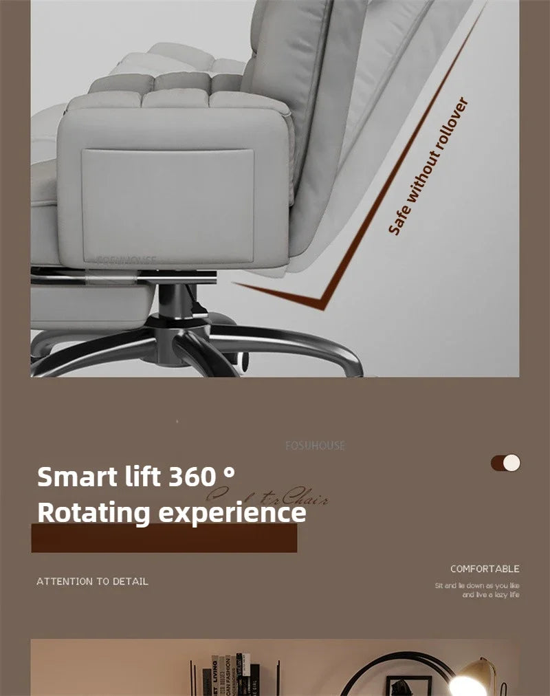 Adjustable Height Computer Chair Comfortable Ergonomic Office Chair Dormitory E-sports Gaming Chair Reclining Backrest Furniture